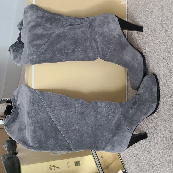 Michael Kors Suede Grey Heel Boot - Picture 1 of 7